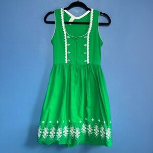 Rose Dirndl Aus Bayern Women's Size Small Green White Dress Oktoberfest Germany